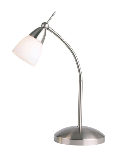 Next Gallery Home Chrome Riviera Satin Chrome Table Lamp- Buy online at McGrocer