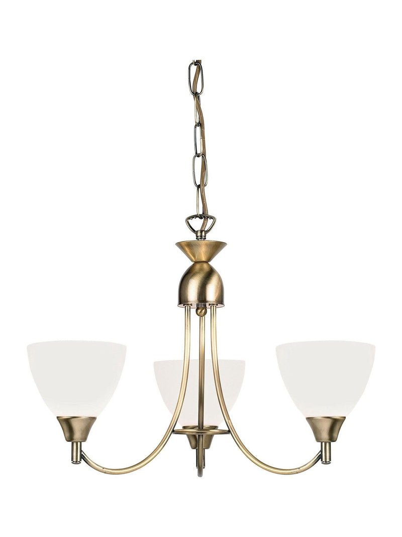 Gallery Home pendant light antique brass 3-light, UK version