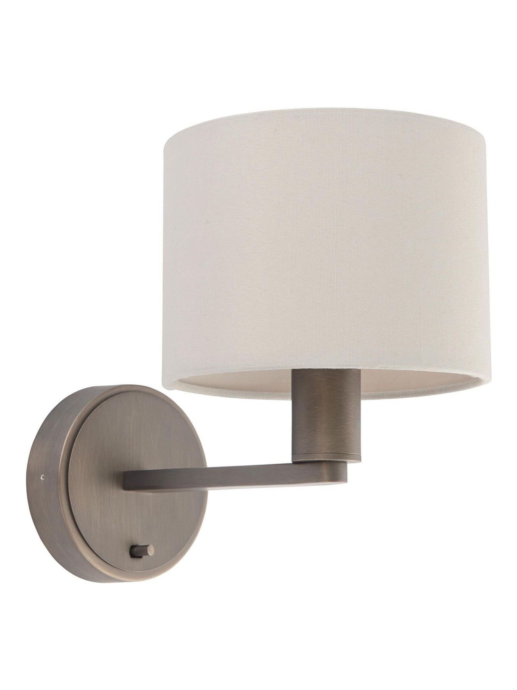Gallery Home Natural Sawyer wall light dark antique bronze marble silk shade, imported from the UK