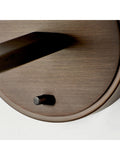 Gallery Home Natural Sawyer wall light dark antique bronze marble silk shade, imported from the UK