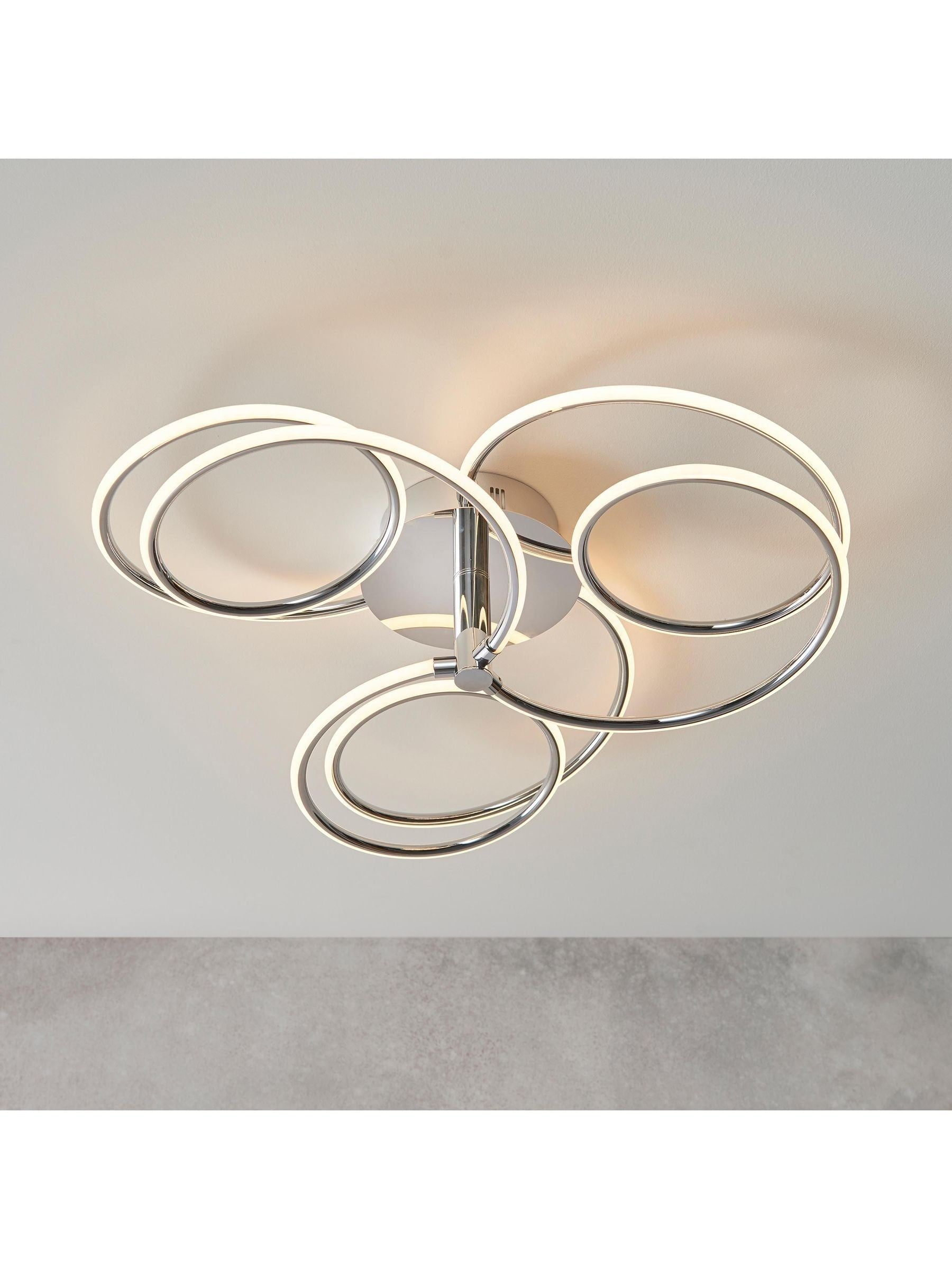 Gallery Home chrome eternity ceiling light 600mm, imported from the UK