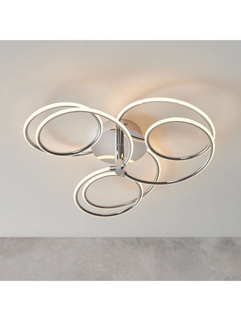 Gallery Home chrome eternity ceiling light 600mm, imported from the UK