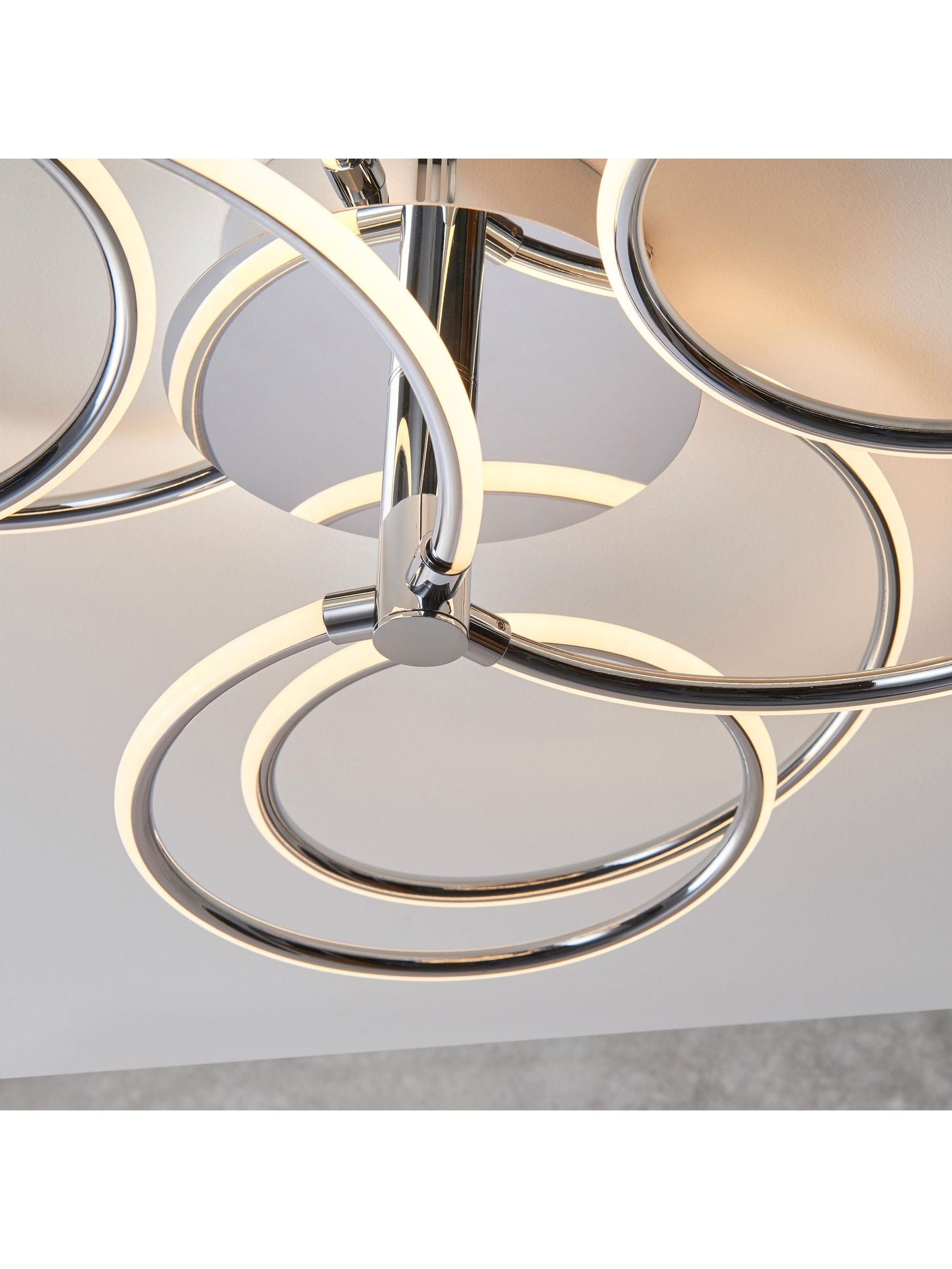 Gallery Home chrome eternity ceiling light 600mm, imported from the UK