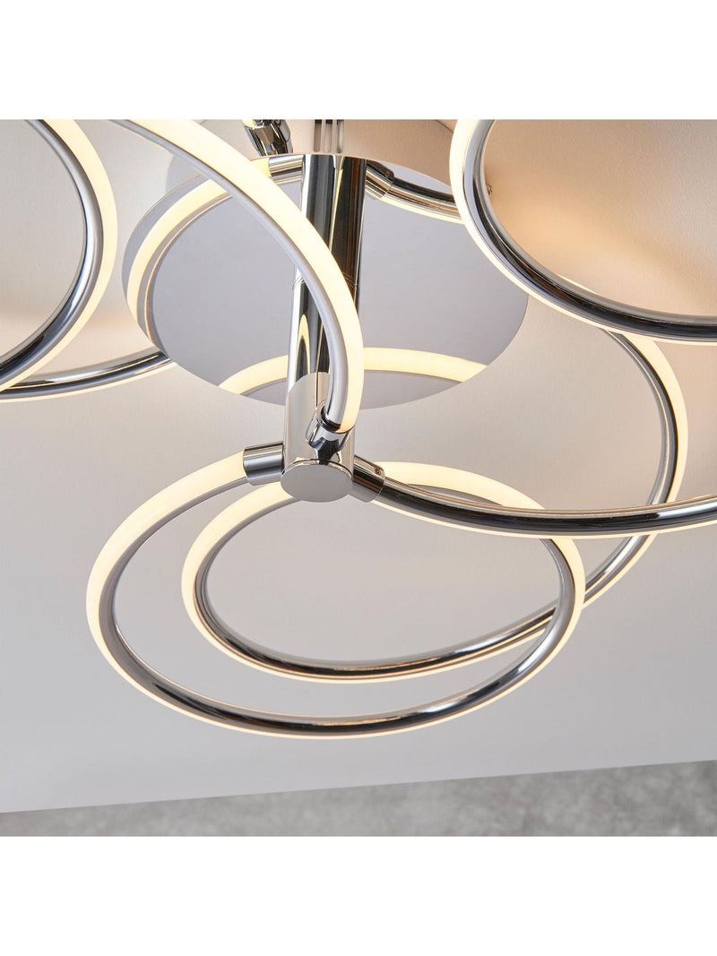 Gallery Home chrome eternity ceiling light 600mm, imported from the UK
