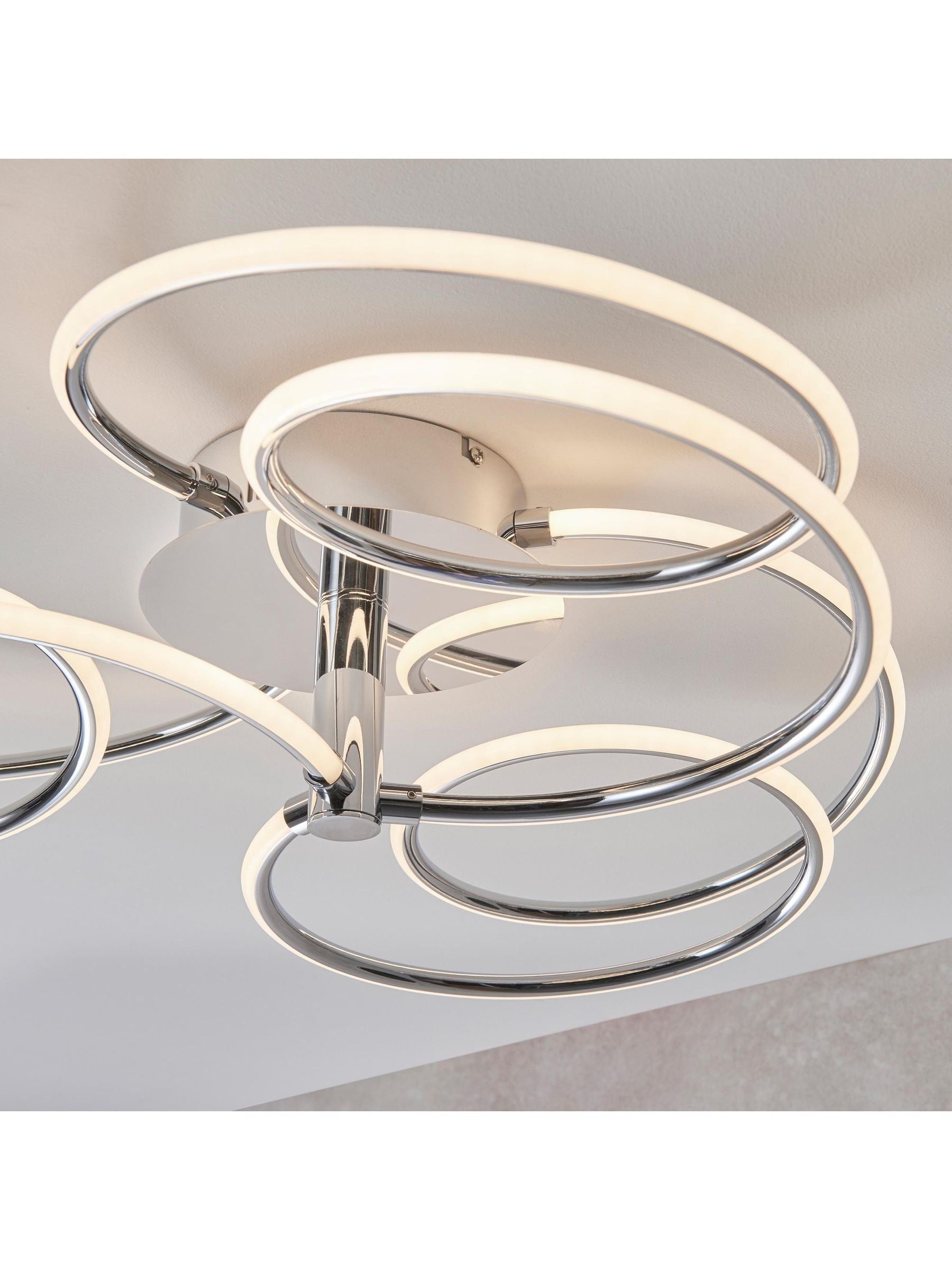 Gallery Home chrome eternity ceiling light 600mm, imported from the UK