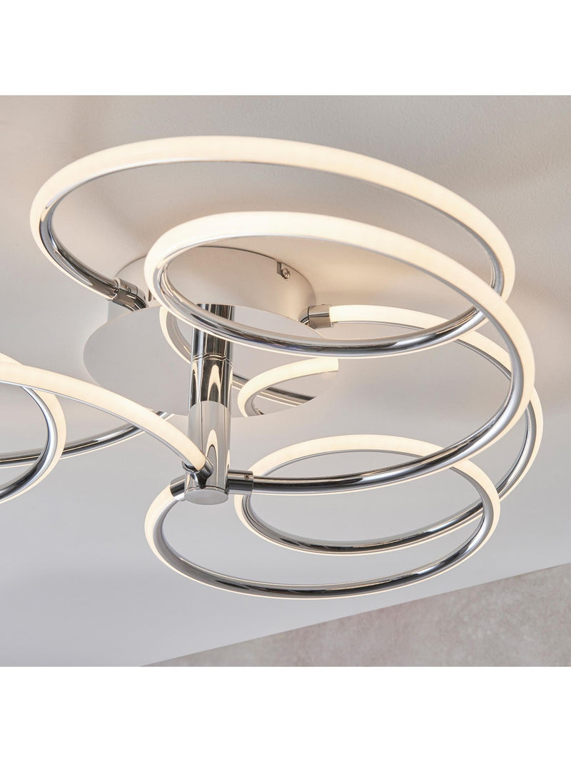 Gallery Home chrome eternity ceiling light 600mm, imported from the UK