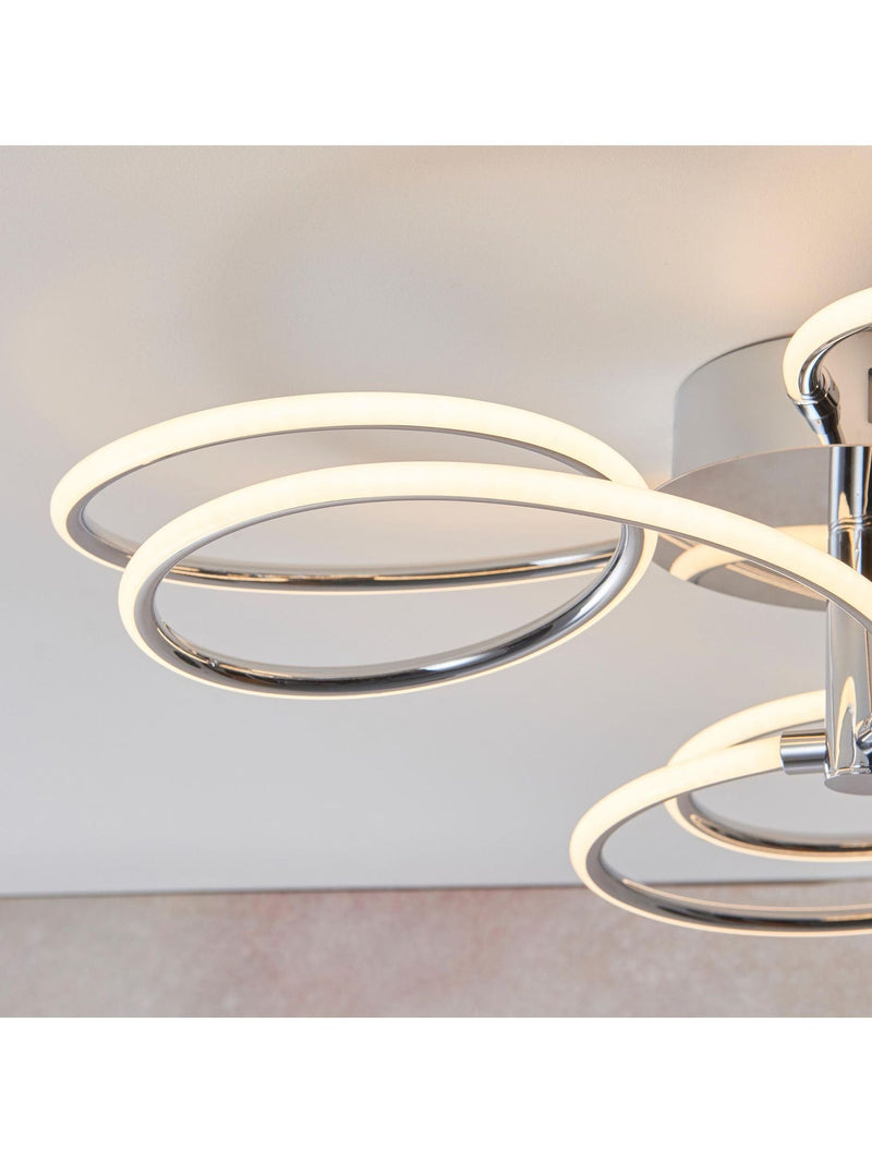 Gallery Home chrome eternity ceiling light 600mm, imported from the UK