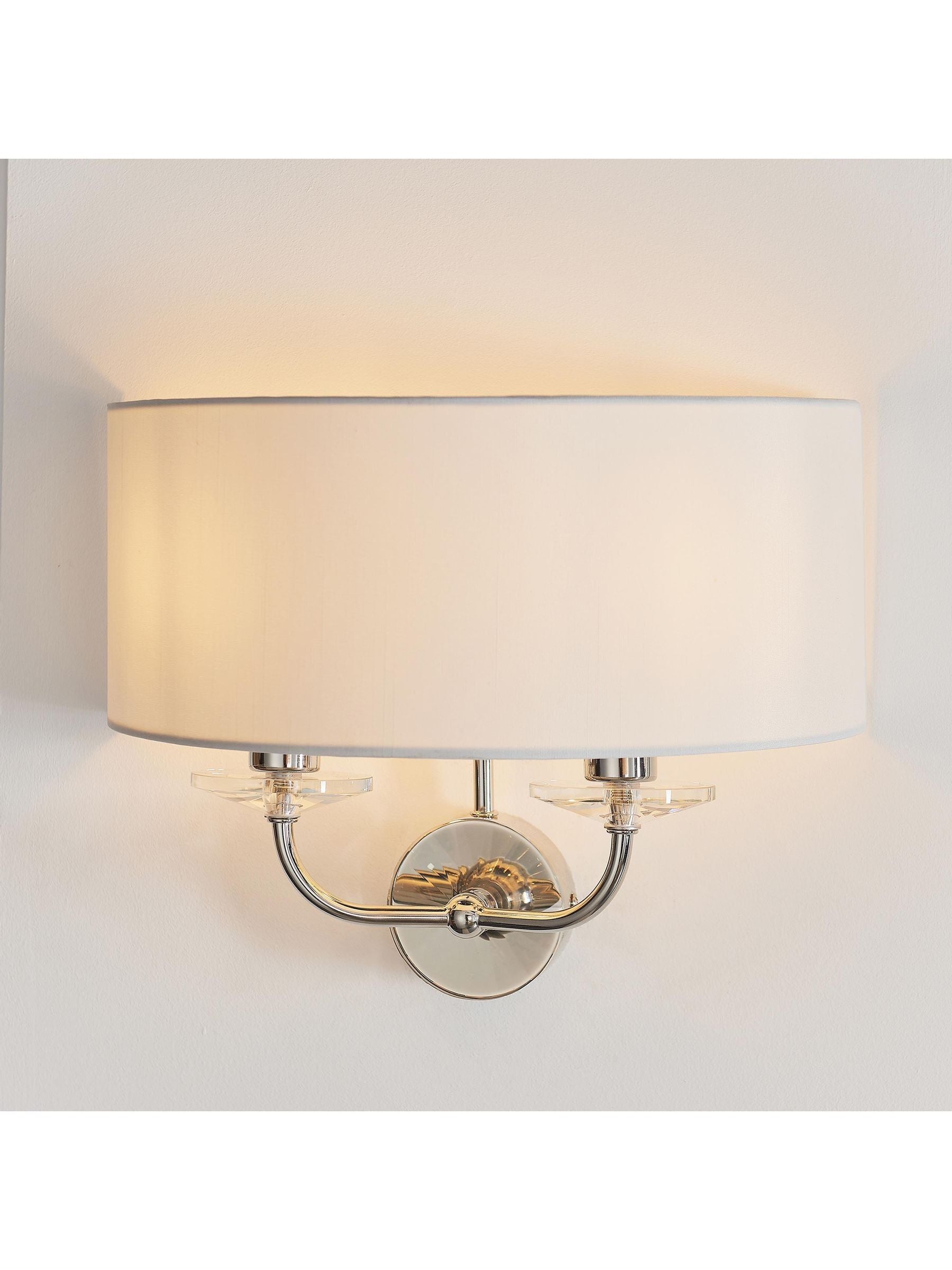Gallery Home Silver Nixon wall light, imported from the UK