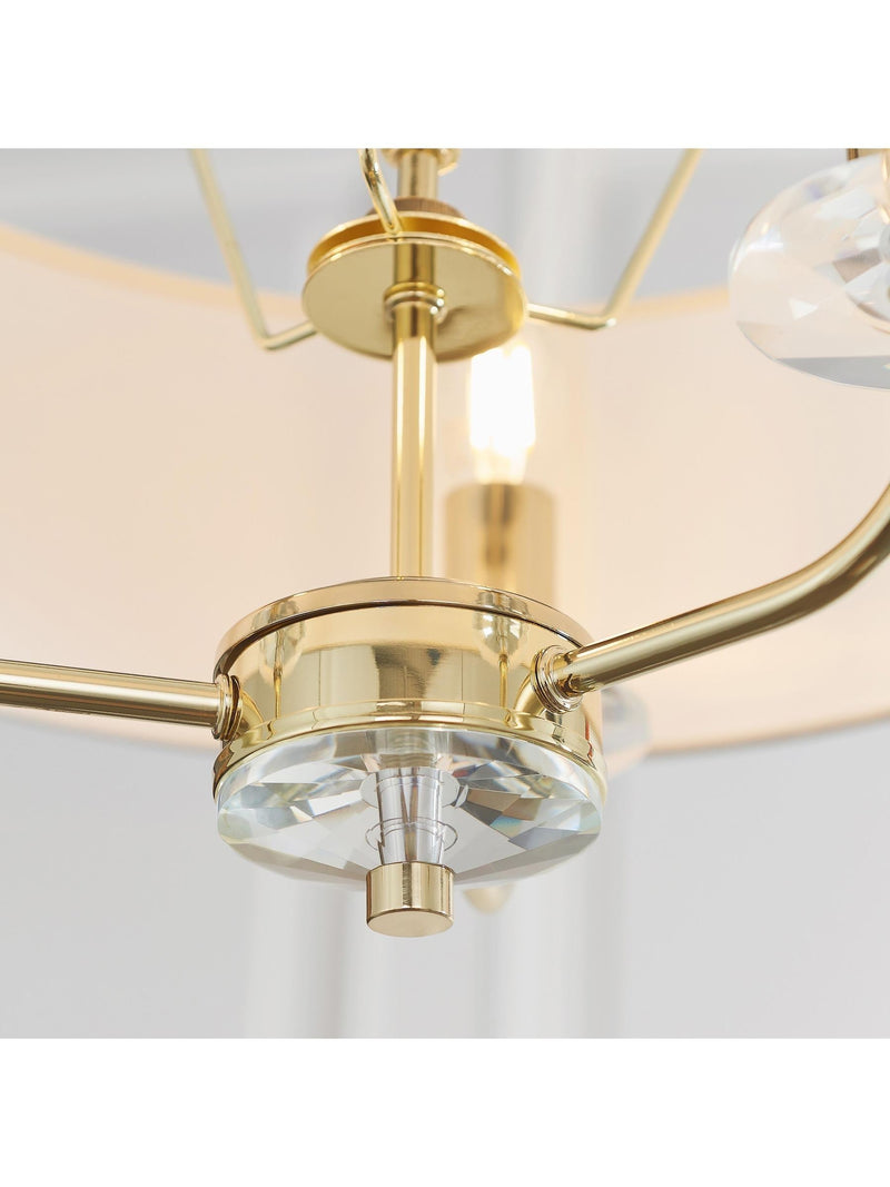 Gallery Home brushed brass 3-light pendant light British product