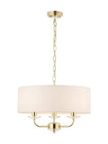 Gallery Home brushed brass 3-light pendant light British product