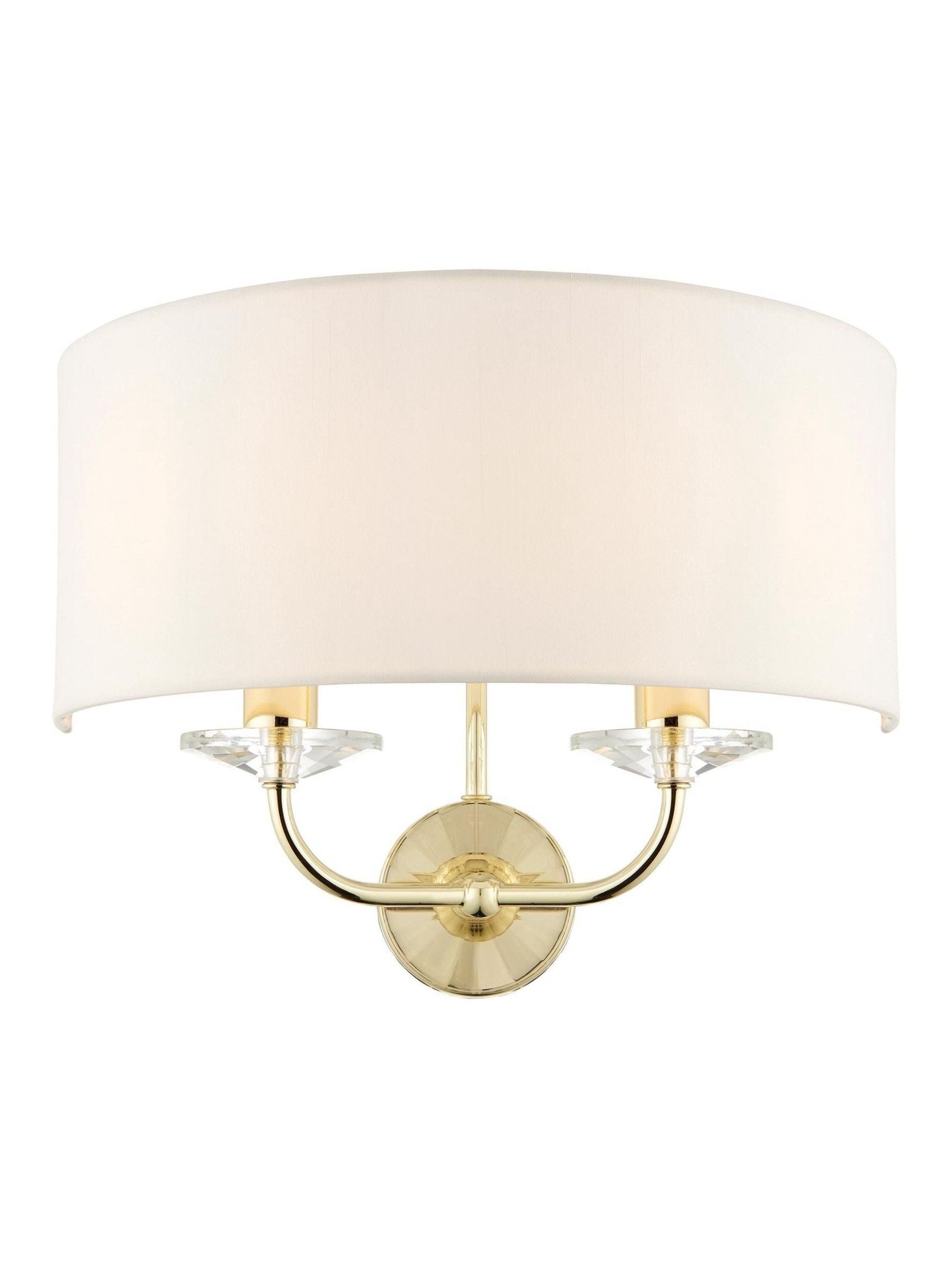 Gallery Home twin wall light brushed brass - British product