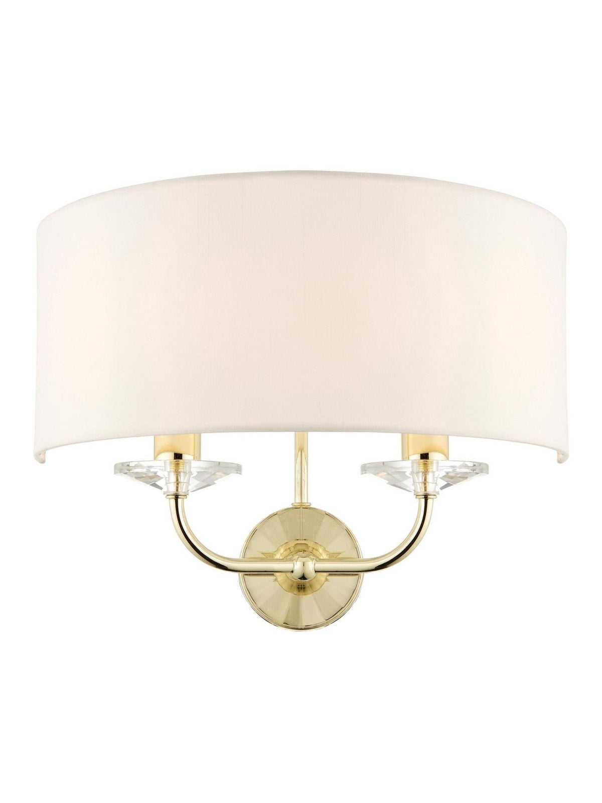 Gallery Home twin wall light brushed brass - British product