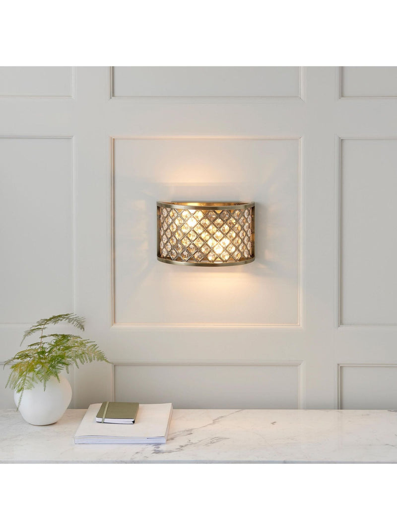 Gallery Home Brass Hudson wall light antique 255mm - British product
