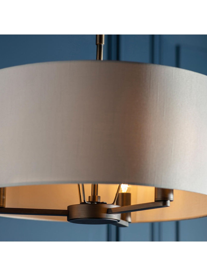 Gallery Home antique bronze Dalvin ceiling pendant light (British brand)