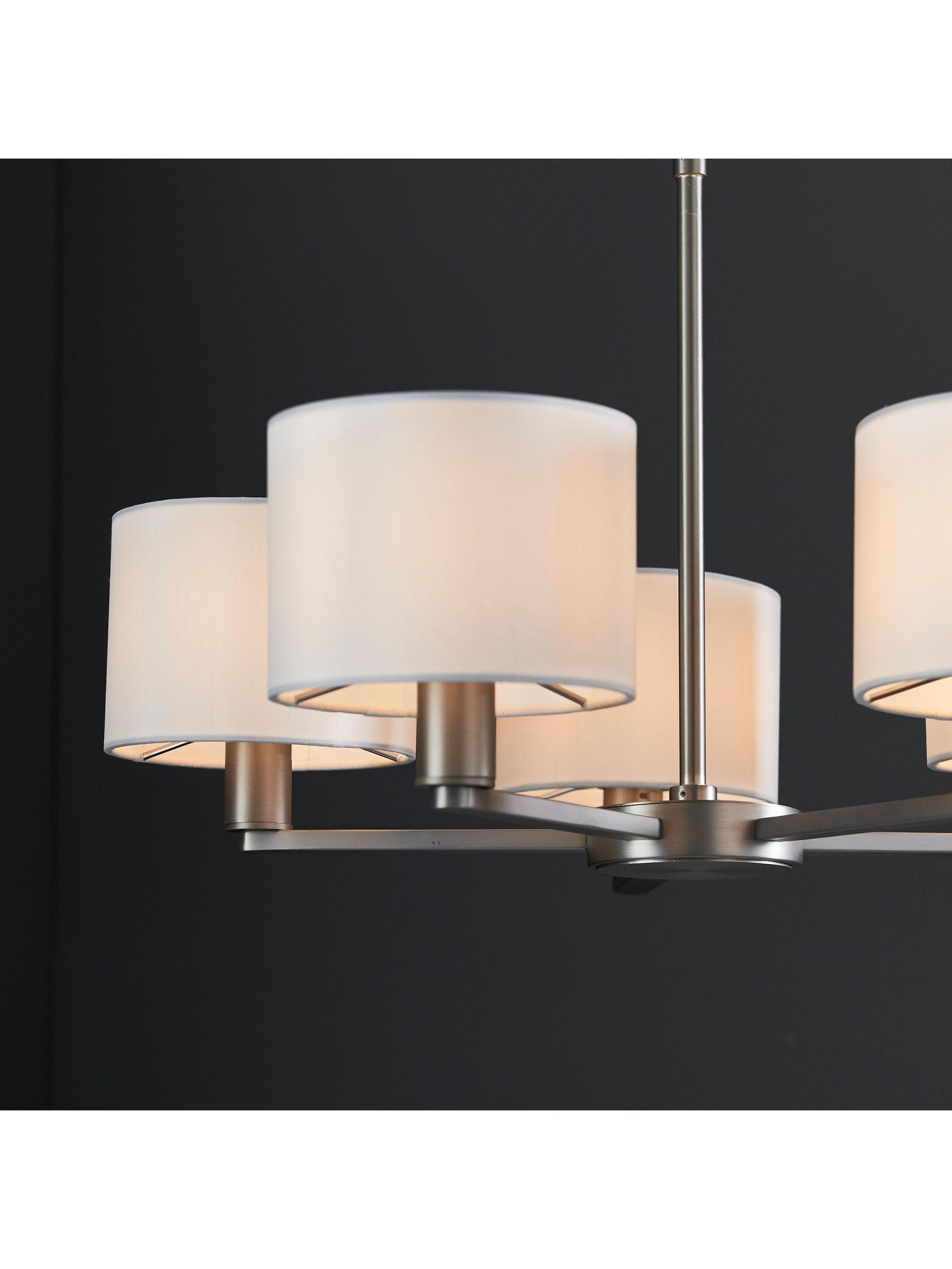Gallery Home Dalvin matt nickel 5-light pendant (British brand)