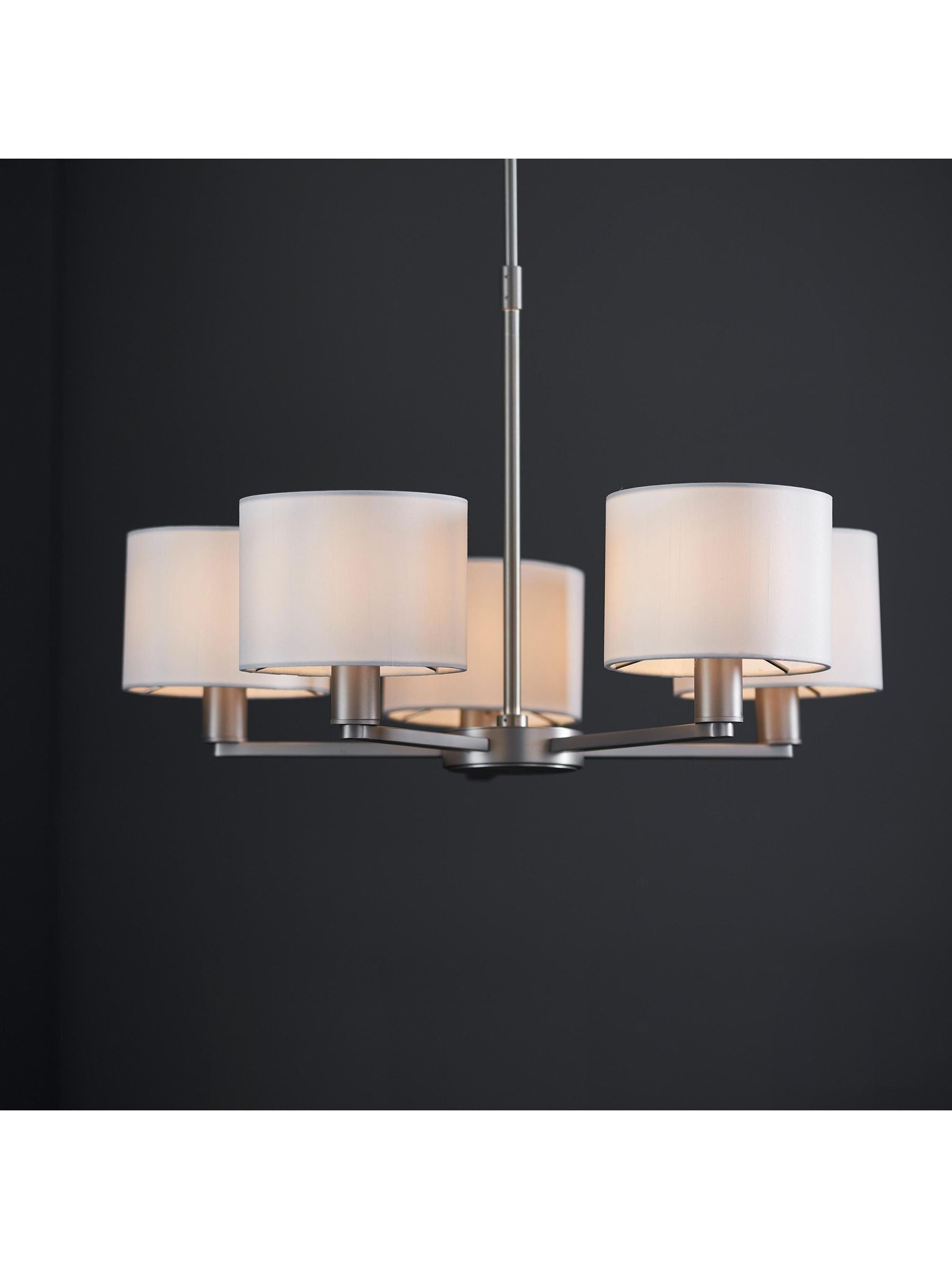 Gallery Home Dalvin matt nickel 5-light pendant (British brand)