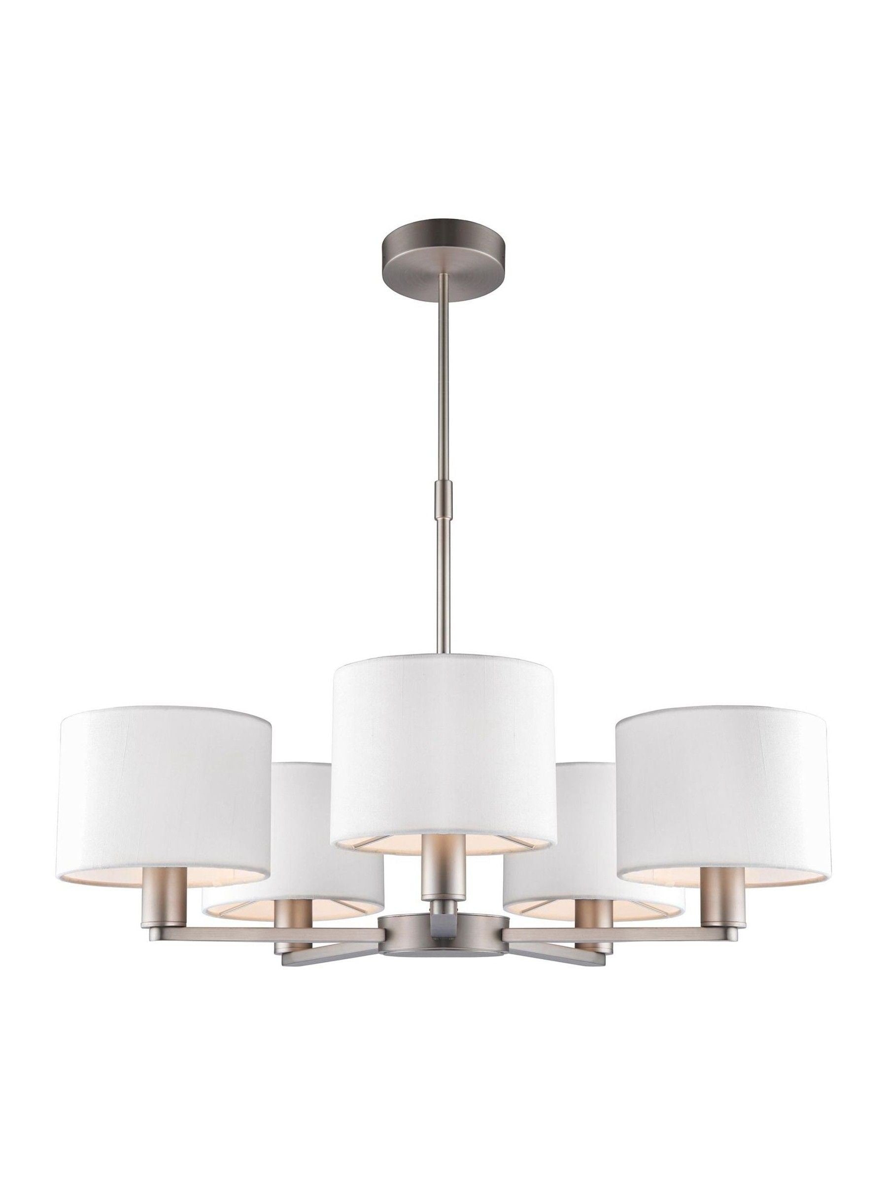 Gallery Home Dalvin matt nickel 5-light pendant (British brand)