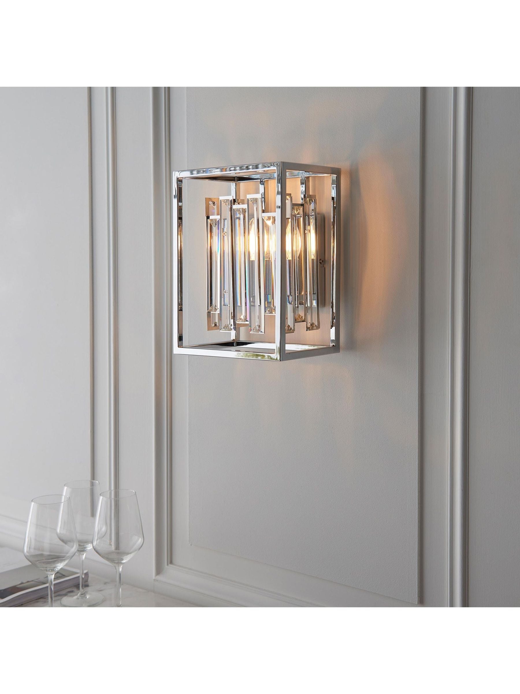 Gallery Home Chrome Arcadia wall light, UK version