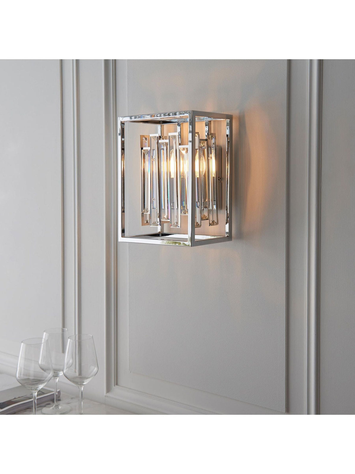 Gallery Home Chrome Arcadia wall light, UK version