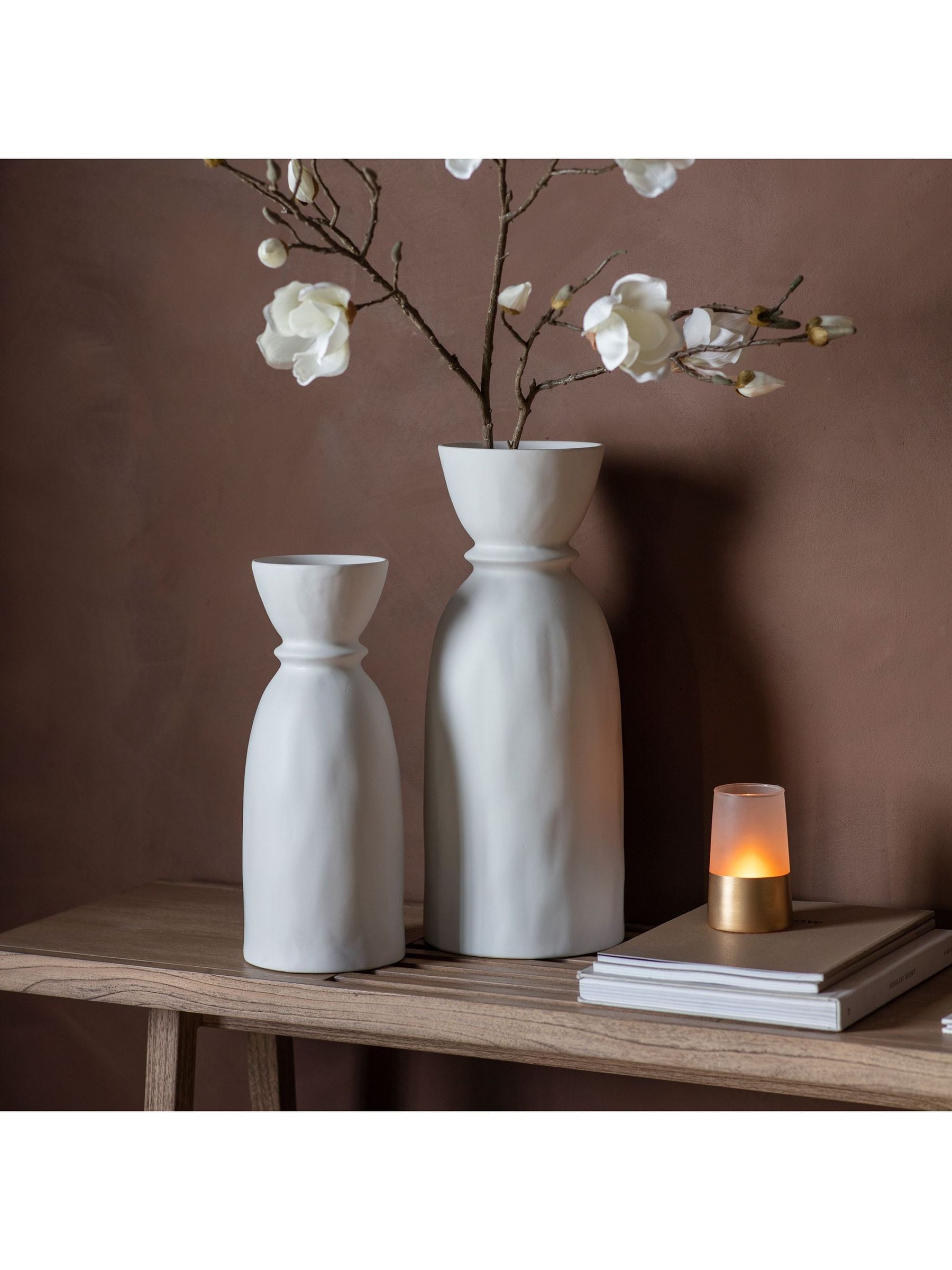 Gallery Home white stoneware bottle vase 38cm, UK version