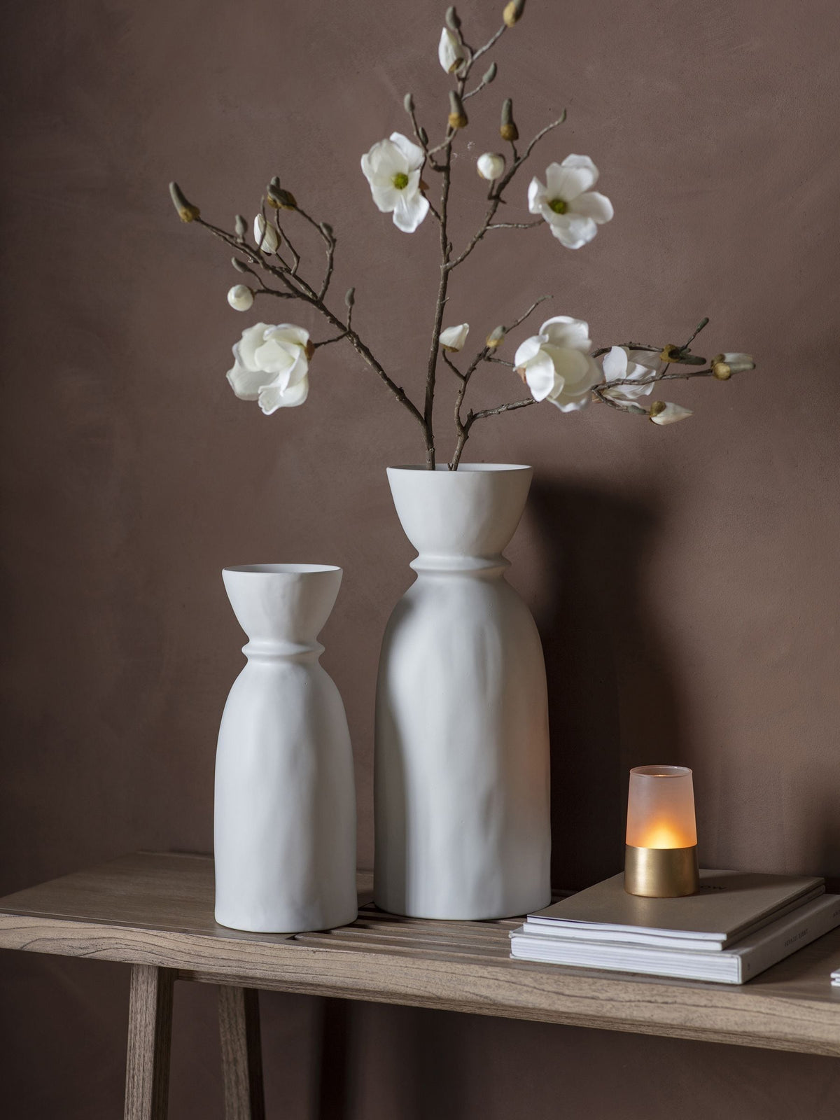 Gallery Home white stoneware bottle vase 38cm, UK version