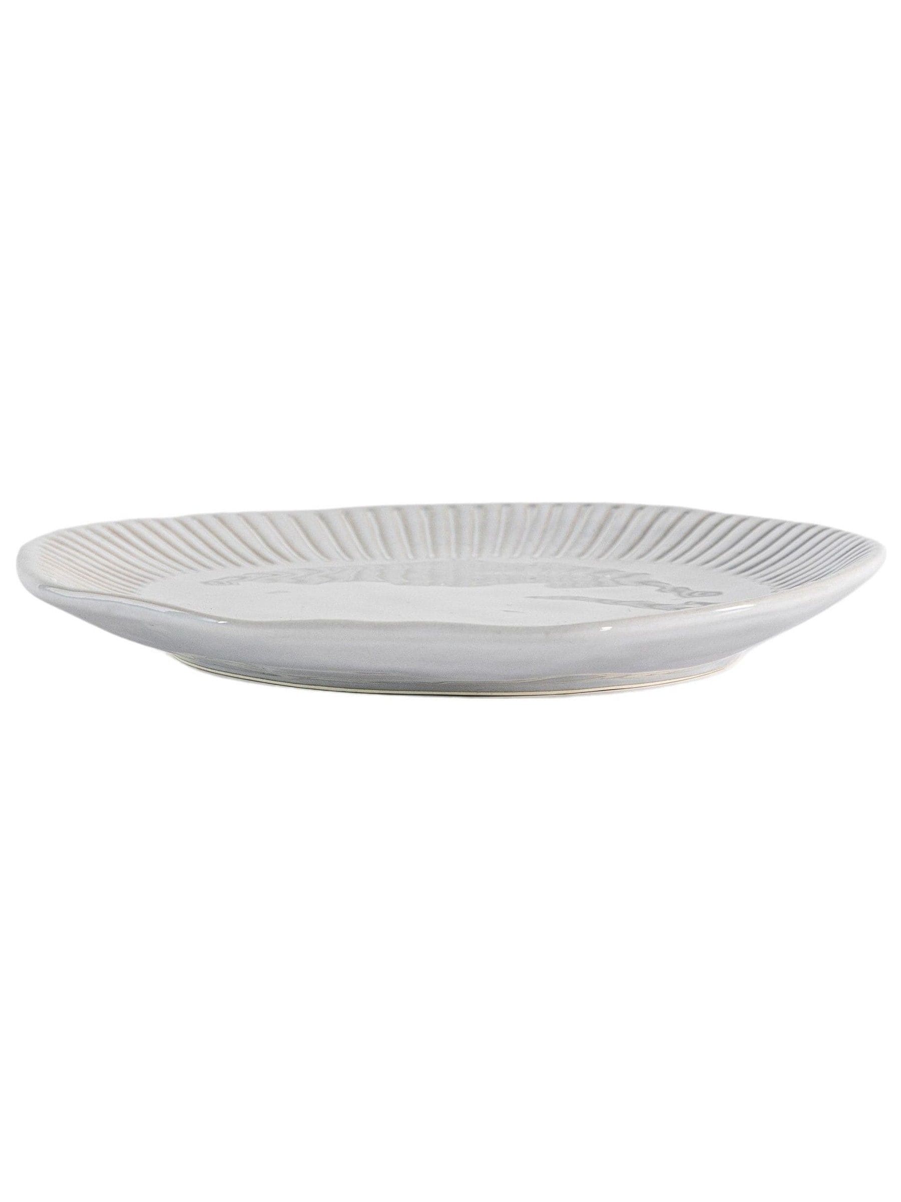 Gallery Home 4 Pack Cream Earthy Ridged Side Plate