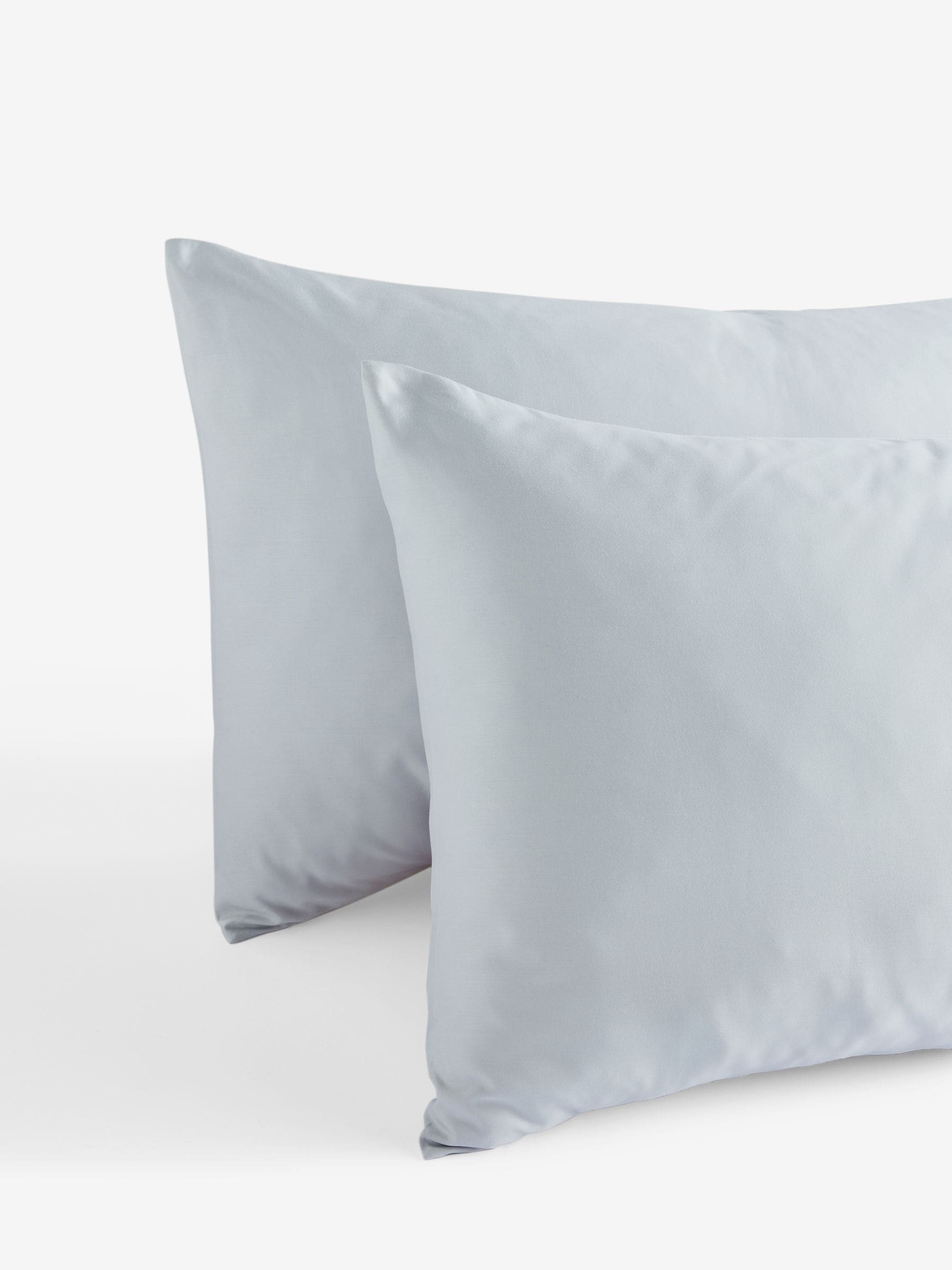 Set of 2 Silver Collection Luxe 1000 Thread Count Sateen Pillowcases
