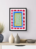 Eleanor Bowmer Red & Blue I Can Do Anything Framed Art