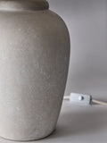 The Set 2 pack grey ecru textured ceramic table lamps (British brand)