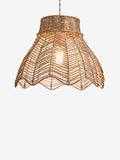 FatFace natural rattan scalloped edge light shade, UK version