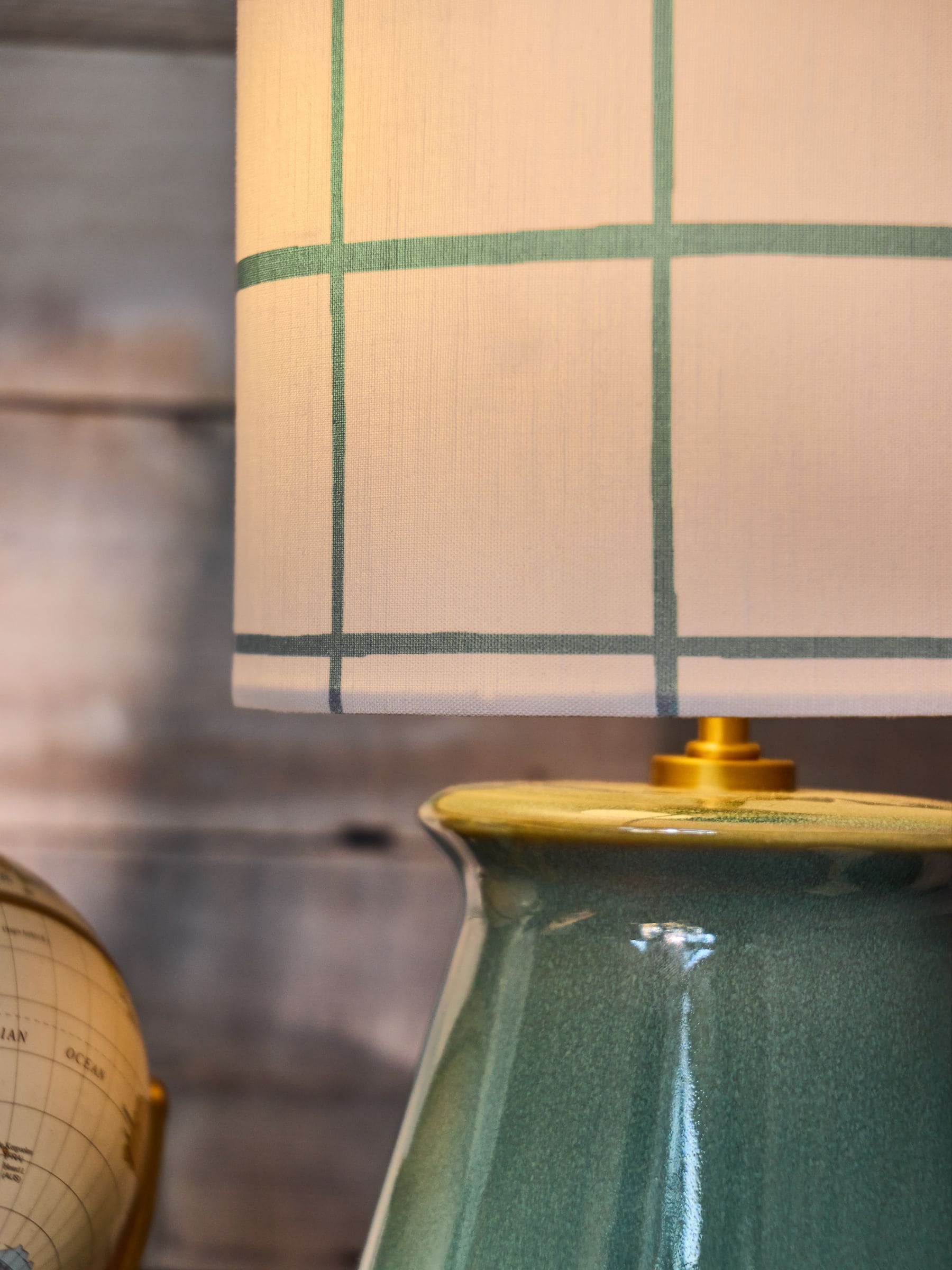 FatFace teal blue table lamp, UK version