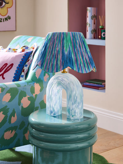 Next Eleanor Bowmer Blue Green Confetti Glass Table Lamp- Buy online at McGrocer