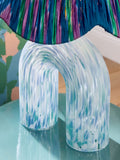 Eleanor Bowmer confetti glass table lamp blue green, imported from the UK