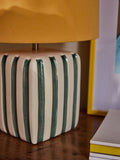 FatFace ceramic stripe table light orange white, UK version