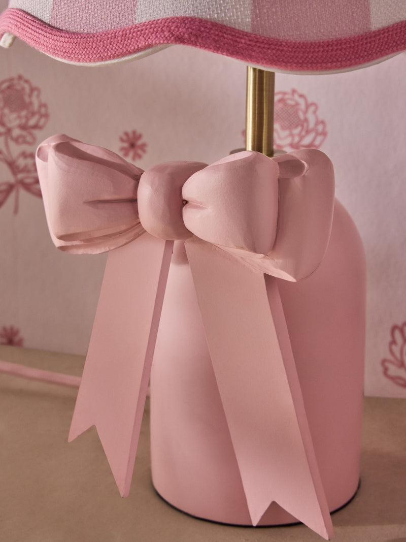Cath Kidston Pink White Cream Canopy Bow Table Lamp (British brand)