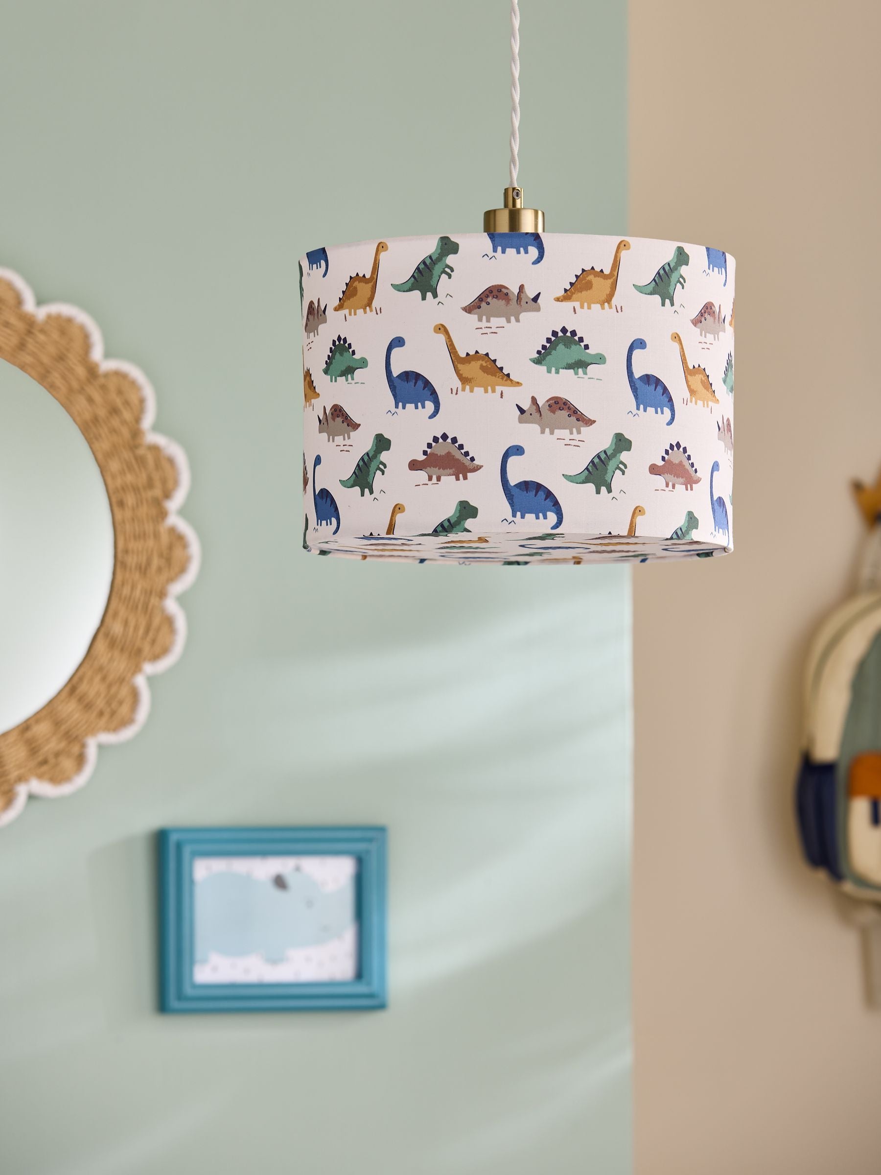 Jojo Maman Bébé dinosaur print ceiling light shade 30cm - British product
