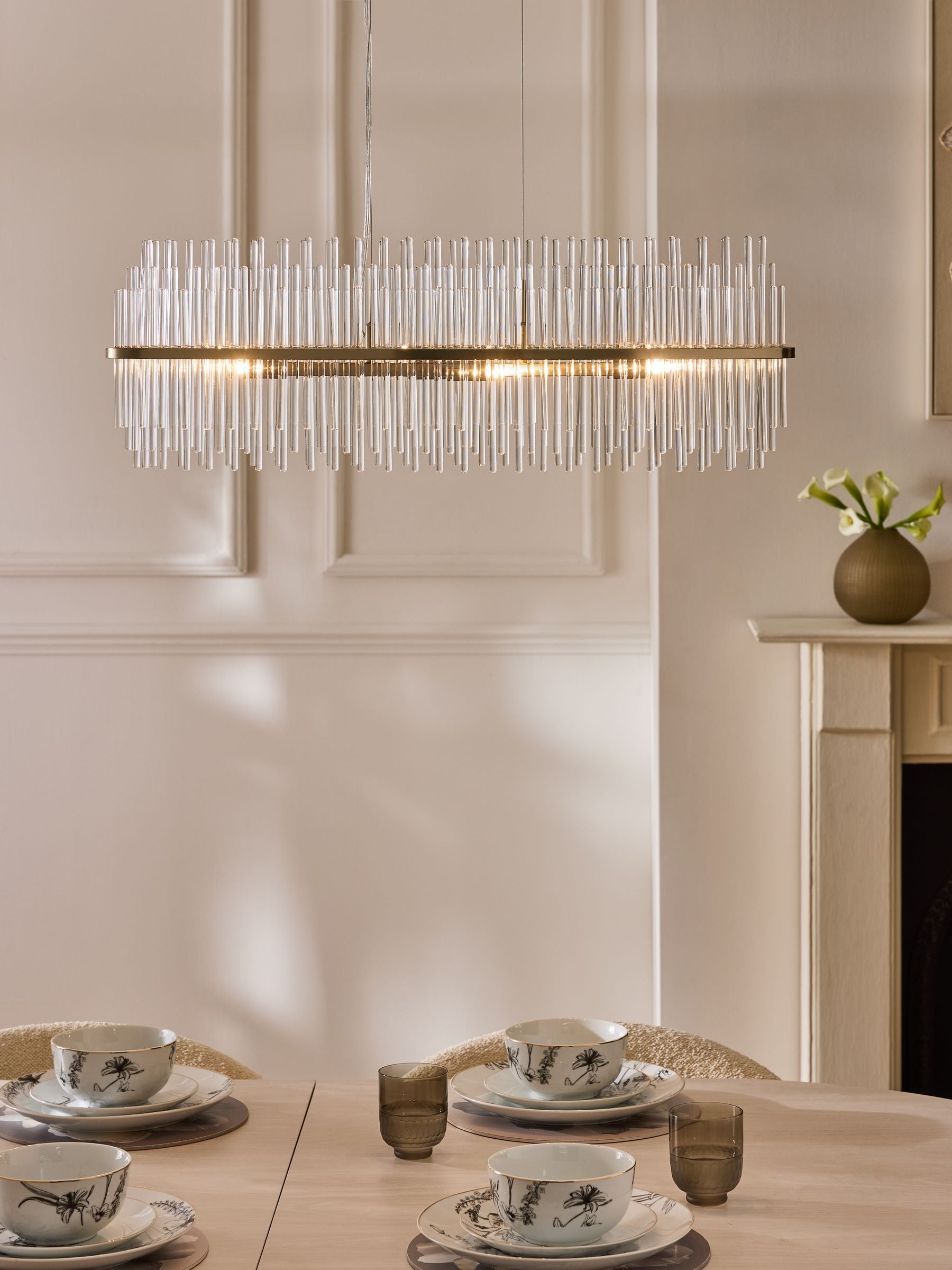 Lipsy Gold Pendant Glass Ceiling Light - 40cm Diameter