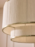 Lipsy cream wrapped two-tier easyfit lamp shade, imported from the UK