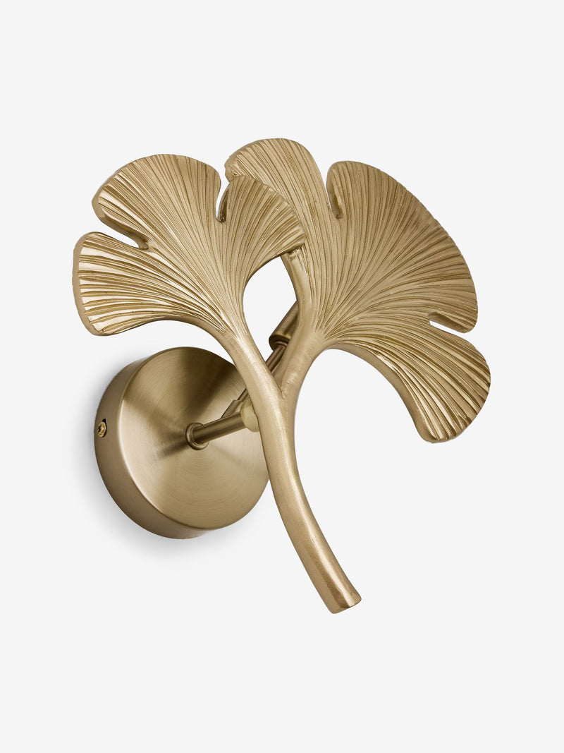 Lipsy wall lamp brass ginkgo leaf - British product
