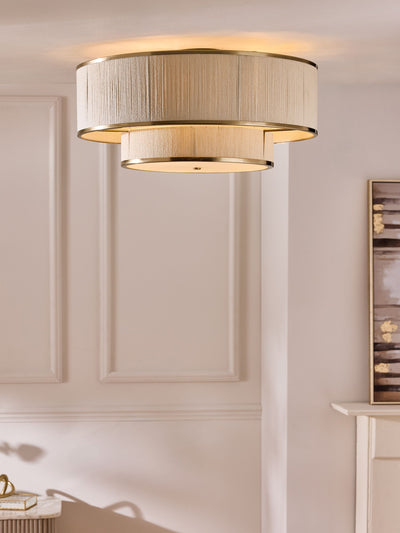 Next Lipsy Brass Wrapped 2 Tier Flush Light- Buy online at McGrocer