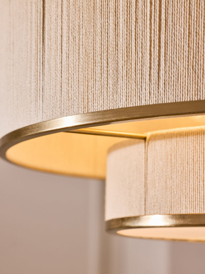 Lipsy brass wrapped 2 tier flush light 45cm, UK version