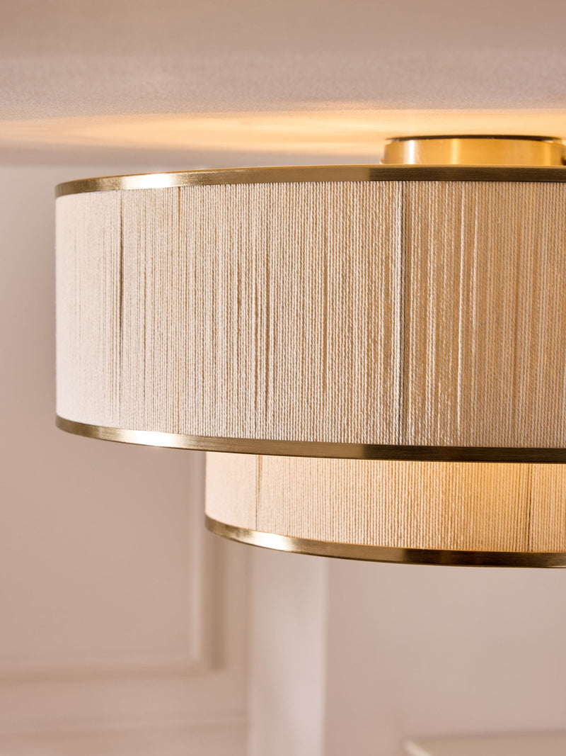 Lipsy brass wrapped 2 tier flush light 45cm, UK version