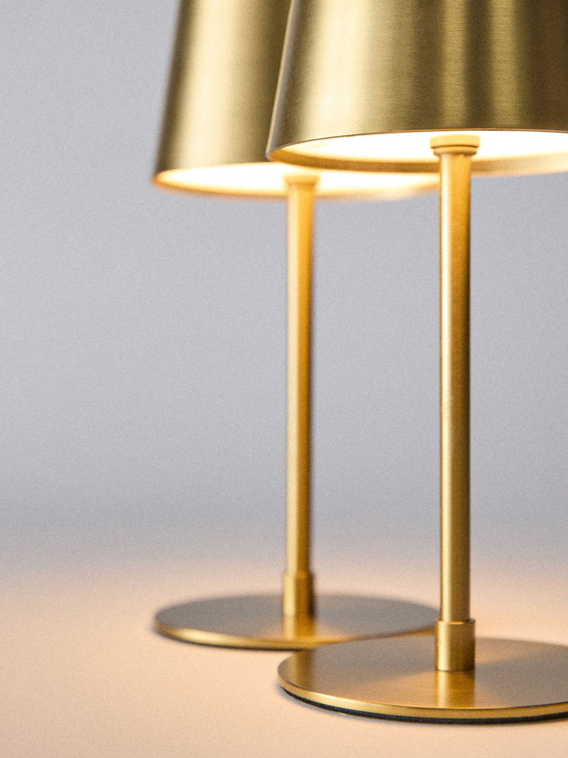THE SET brass table lamps 2-pack USB rechargeable, British product