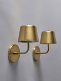 The Set brass rechargeable wall lights 2 pack (British brand)