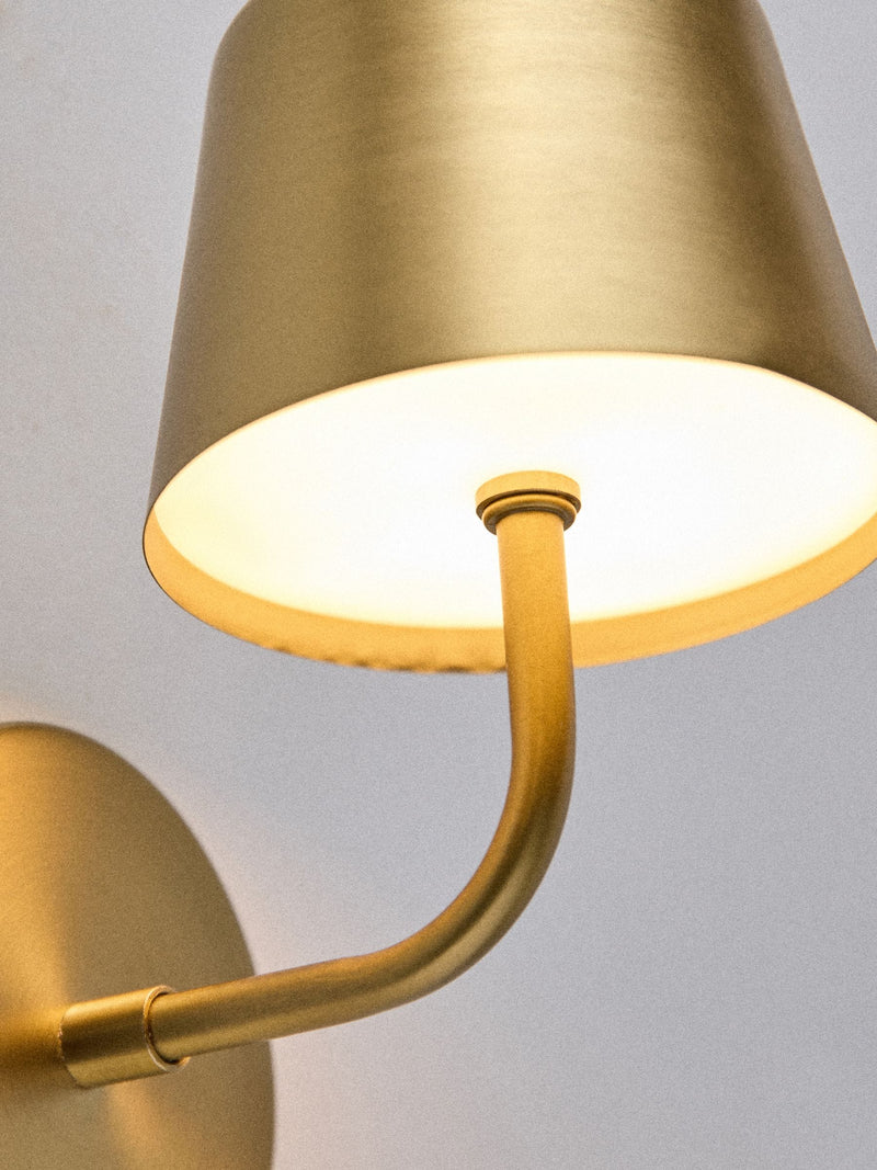 The Set brass rechargeable wall lights 2 pack (British brand)