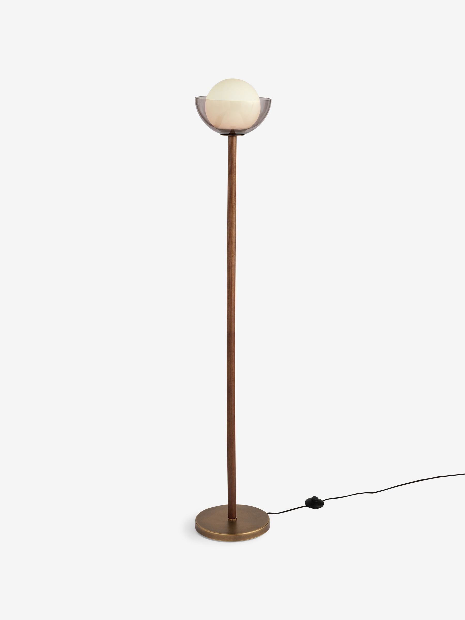 MADE.COM Dark Wood Layla floor lamp 154cm, UK version
