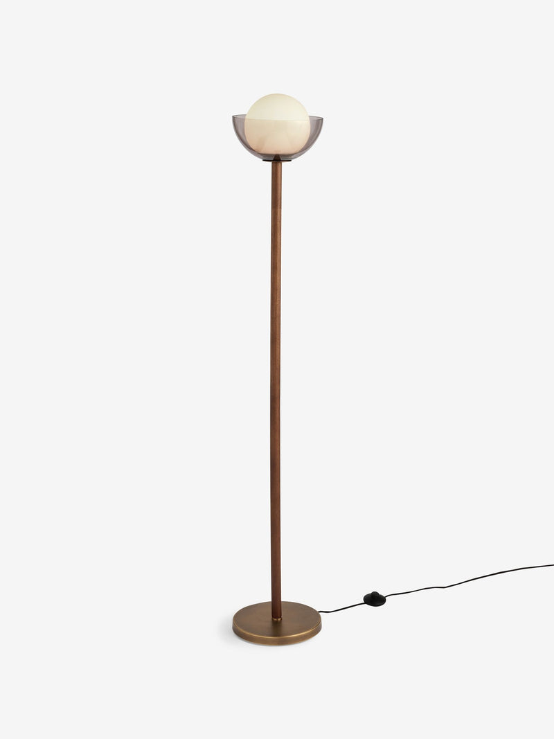 MADE.COM Dark Wood Layla floor lamp 154cm, UK version
