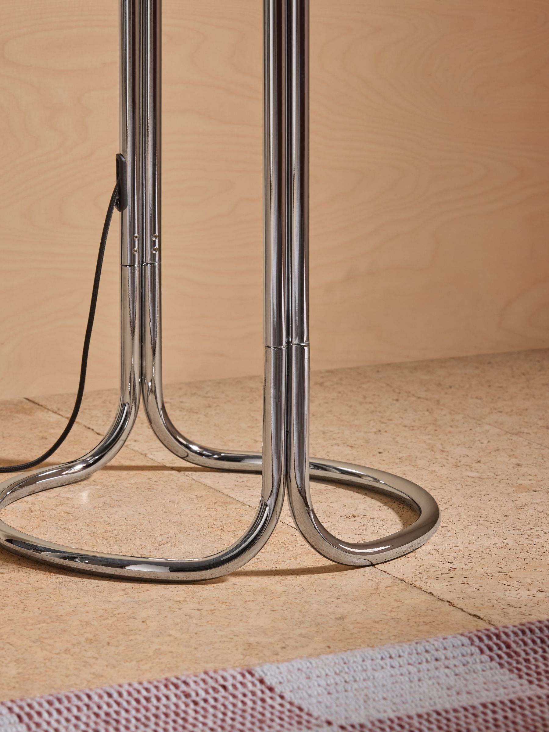 MADE.COM Chrome Piper floor lamp 140cm - British product