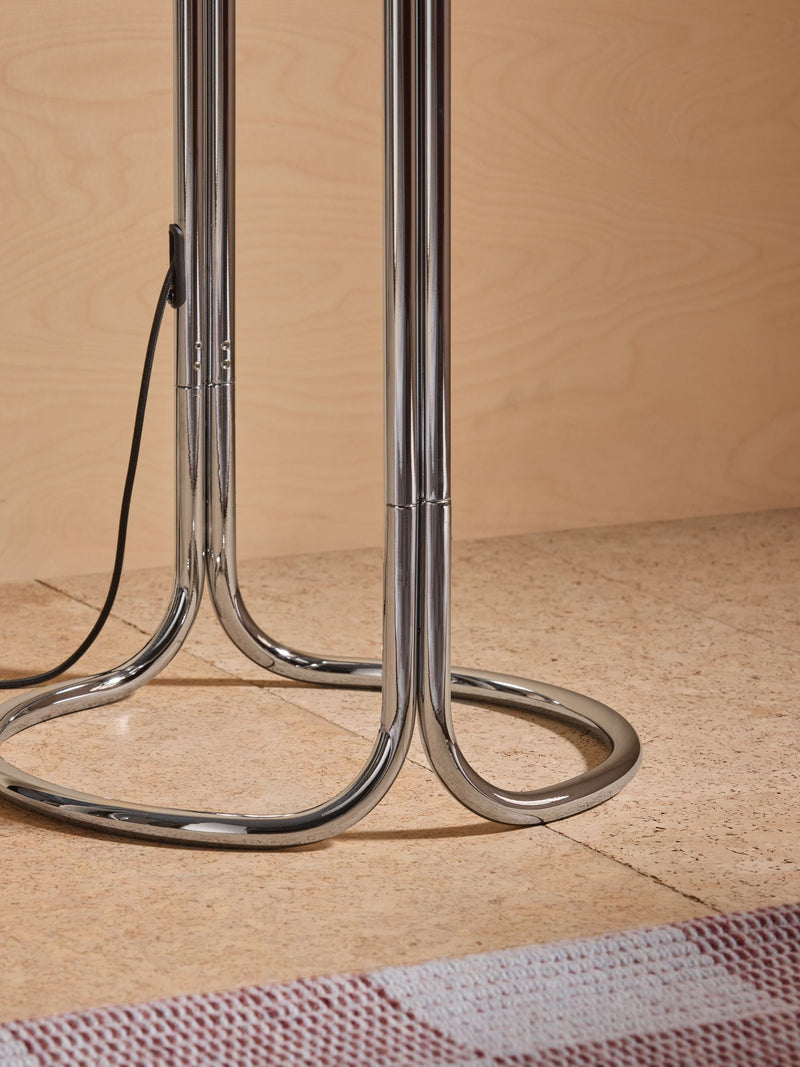 MADE.COM Chrome Piper floor lamp 140cm - British product