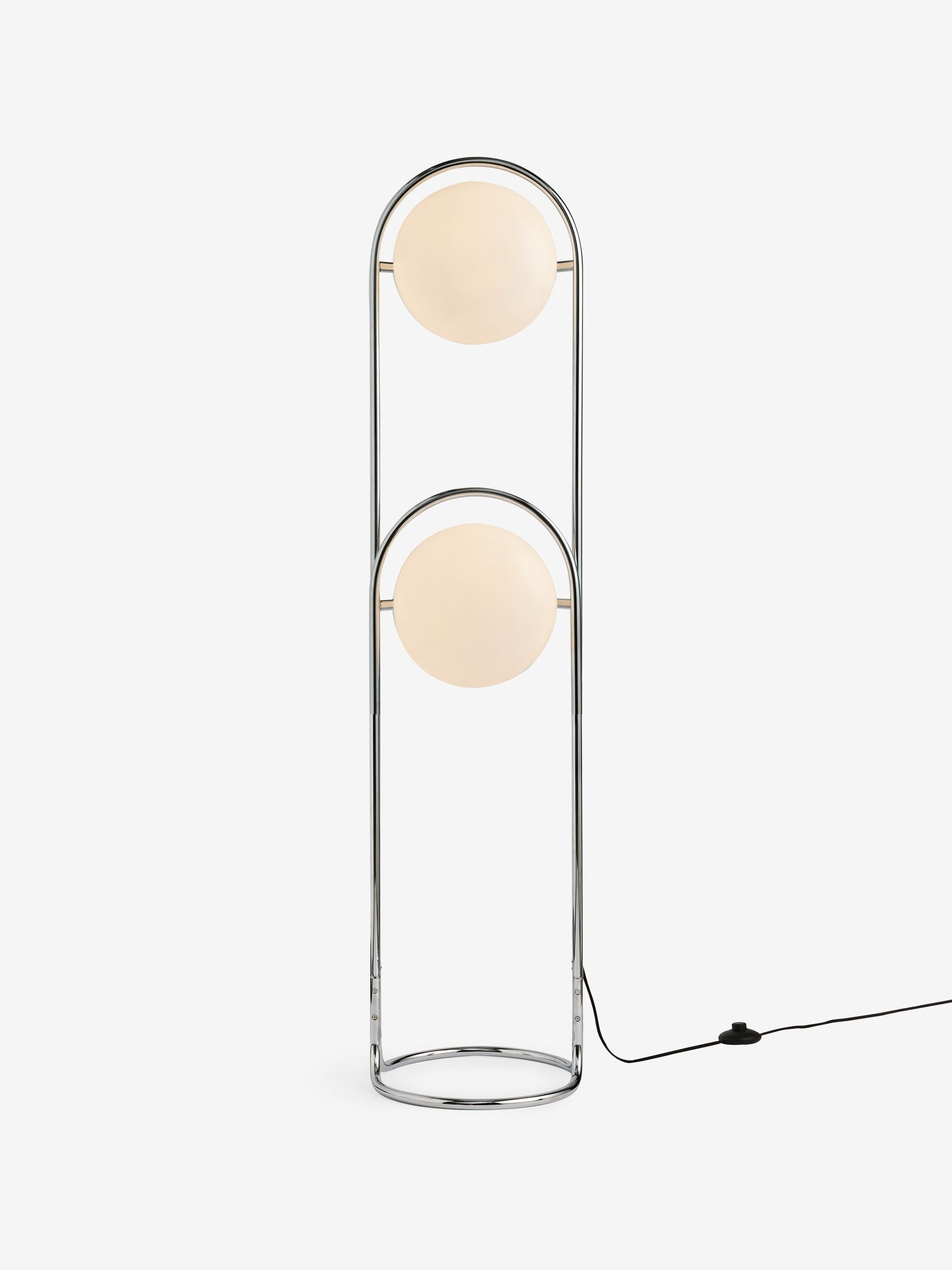 MADE.COM Chrome Piper floor lamp 140cm - British product